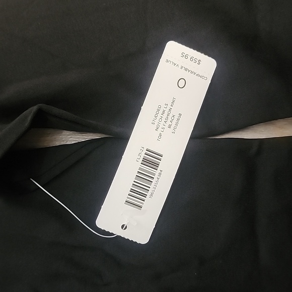 Chico's Notch Neek knit Studded top - Picture 3 of 9